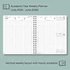 POPRUN Planner 2025-2026 Academic Weekly Calendar - Image 3