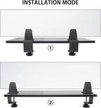 Heavy Duty Sneeze Guard Clamp For 0.1" to 1" Thick Panel, Desk Partition - Image 2