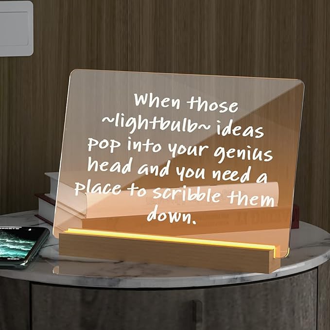 Light Up Clear Dry Drase Board 13 x 9 inch - Image 6