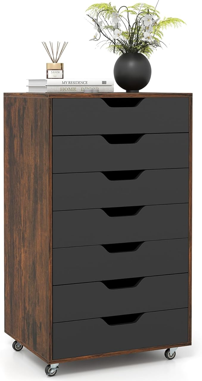 Giantex 7-Drawer Storage Cabinet, Mobile File Organizer by Giantex
