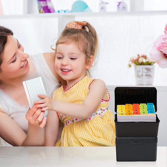 H4D 3x5 Index Card Holder with 100 Heavyweight Ruled Index Cards and 25 Plastic - Image 7