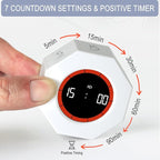GuDoQi Digital Productivity Timer, Octagon Rotating Pomodoro Timers - Image 4