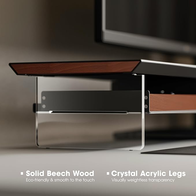 Fenge Dual Monitor Stand with Drawer, 42.5 Inch Large Monitor Riser with - Image 3