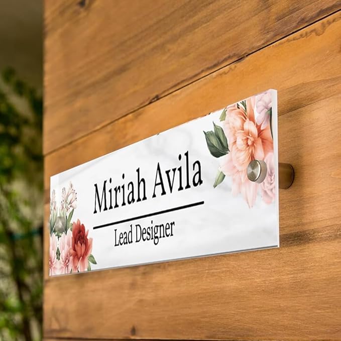 Personalized Office Door Sign, Custom Acrylic Name Plate - Image 3