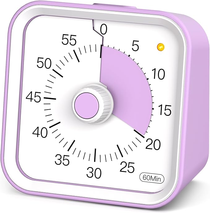 Visual Timer for Kids with Pause Function, 60 Minute Countdown Timer for Kids by InfPokidCuteVisualTimer