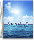 Planner 2026-2027 - Daily Weekly and Monthly Calendar with Stickers, Tabs, Pocket & Thick Paper - 15 Month Academic Year - Spiral Bound 8.5x11 Hardcover - A6J7 - Life is Short