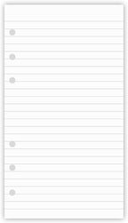 200 Sheets A6 Lined Paper for Filofax Personal Binder Planner, White 100gsm Ruled Pages, 6 Hole Punched, 3.75 x 6.75 Inch