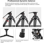 PULUZ 67"/170cm Video Tripod, Heavy Duty Aluminum Alloy Camera Tripod Stand - Image 6