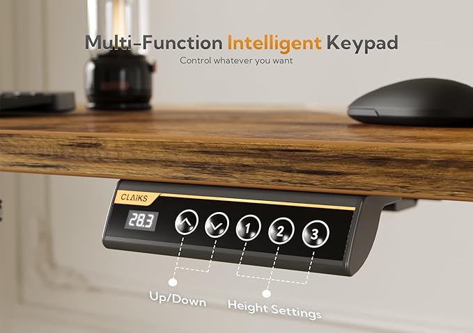 Claiks Standing Desk with Drawers, Electric Standing Desk Adjustable Height - Image 6