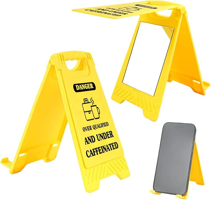 Funny Office Desk Accessories, Office Cubicle Decor, Caution Desk Decor by Decohim