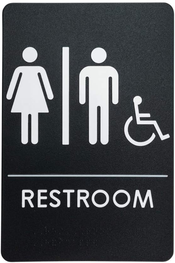 Men's/Women's Restroom Sign for Handicap Accessible Restroom ADA-Compliant by RockRidge