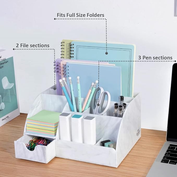 My Space Organizers Marble Desk Organizer - Image 8