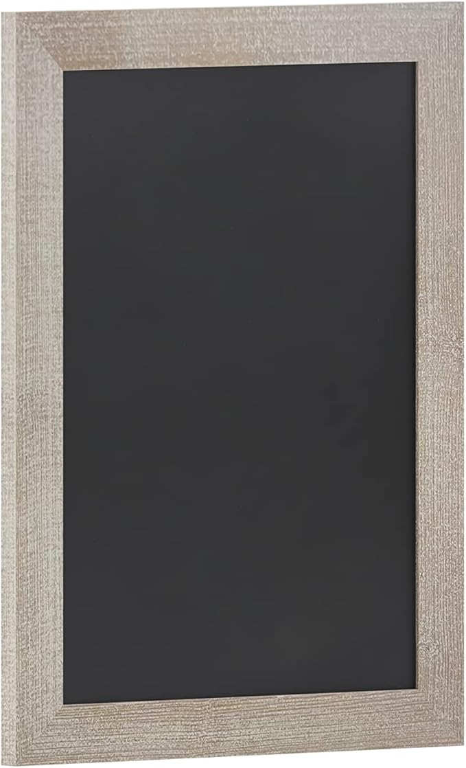 HBCY Creations 18" X 24" Weathered Lightwash Solid Wood Frame Wall Chalkboard by HBCYCreations