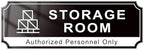 Storage Room Door Sign for Business, Self-Adhesive Durable Modern Storage Room by LUHIMO