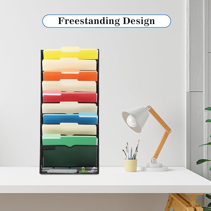 EASEPRES Desk File Organizer Mesh 11-Tier, Hanging Wall Mount Document - Image 6