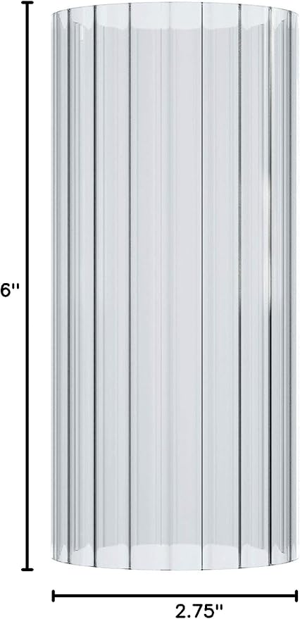 Sunwo Glass Shade Straight Cylinder Glass Lamp Shade Replacement - Image 7