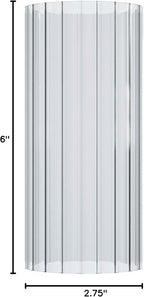 Sunwo Glass Shade Straight Cylinder Glass Lamp Shade Replacement - Image 7