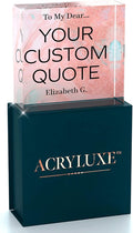 Personalized Gifts, Custom Quote Block Letter Board, Crystal-Clear Acrylic by MySignCenter