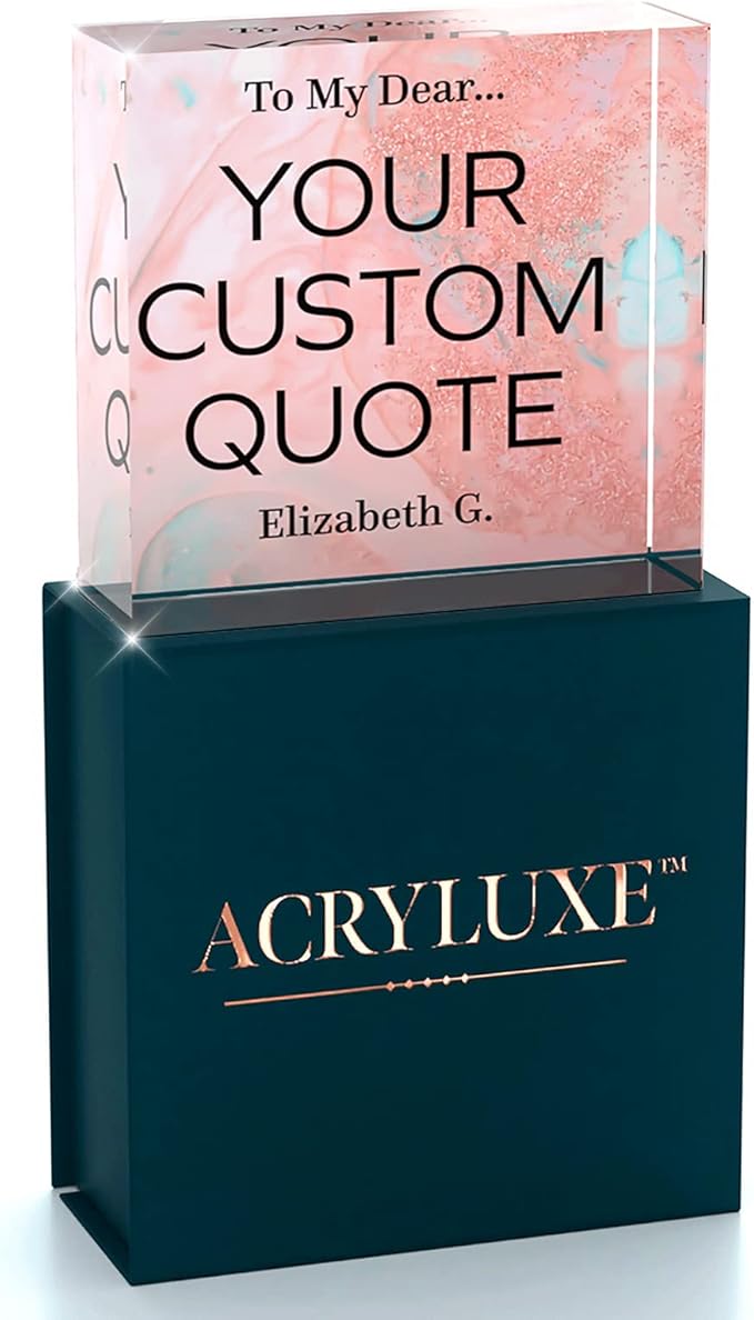 Personalized Gifts, Custom Quote Block Letter Board, Crystal-Clear Acrylic by MySignCenter