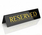 6 Reserved Table Signs – Black Stainless Steel by ADAPTICGROUP