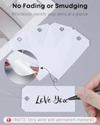 Uniclife 120 Pcs White Plastic Tags - Image 6