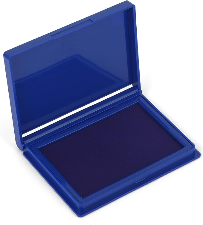 Blue Stamp Pad, 4 x 2.5 Inch Premium Quality Ink Pad by Hoiny