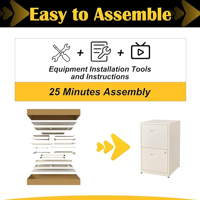SteeLoong 2 Drawer File Cabinet - Image 5