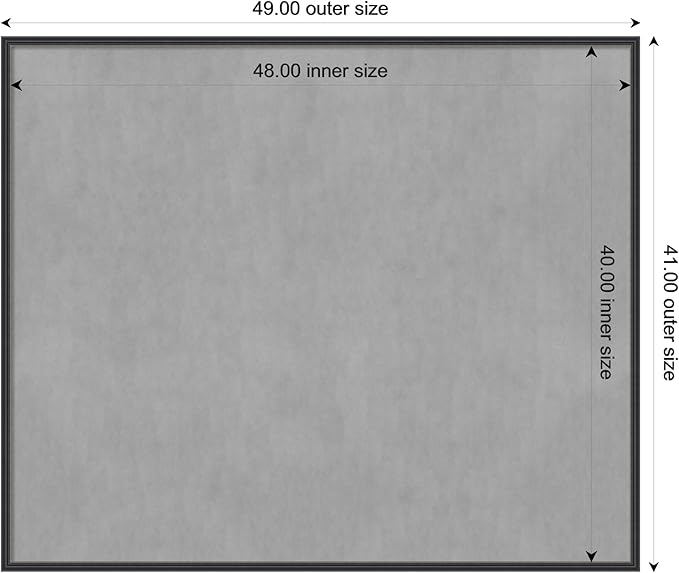 Amanti Art Black Framed Magnetic Board 41x49 Oversize Vision Board - Image 4
