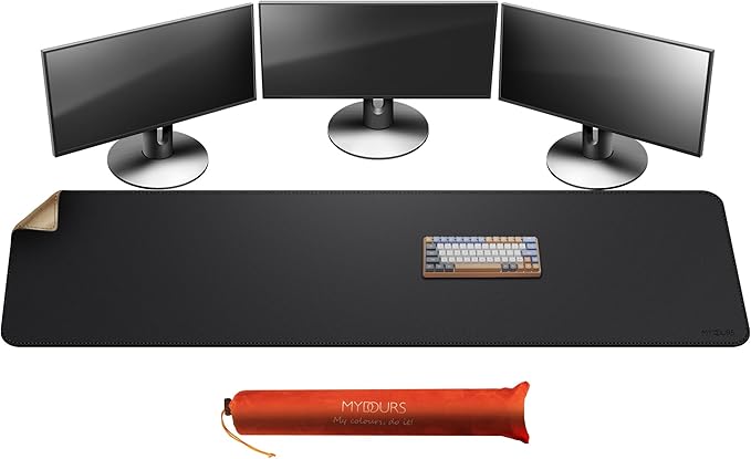 Mydours 70.9"x19.7" Black Desk Pad by Mydours