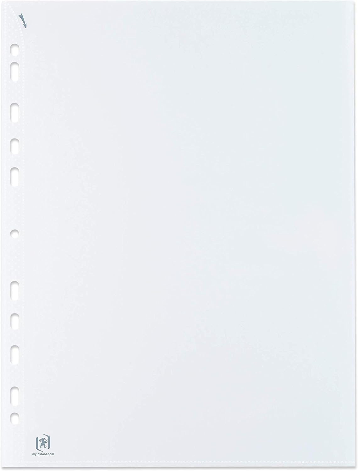 OXFORD, Punched Pockets A4, Glass Clear, 100 Poly Pockets