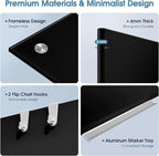 MaxGear Glass Whiteboard, Tempered Magnetic Dry Erase Board Black, Frameless - Image 4