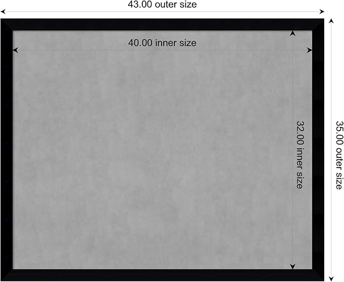 Amanti Art Black Framed Magnetic Board 35x43 X-Large Vision Board - Image 4