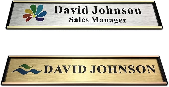 SINKAA Personalized Name Plate for Door or Wall, 2 * 10 inch Custom Office - Image 2