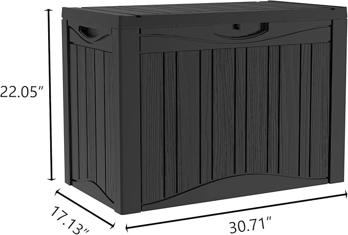 Decksplore 50 Gallon Outdoor Storage Box Waterproof Lockable Resin Deck Box - Image 7