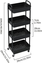 Sywhitta 4-Tier Plastic Rolling Utility Cart - Image 2