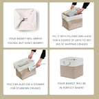 Mangata Canvas Storage Boxes, 11.8 Inch Cube Storage Bins Set of 6 - Image 6