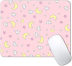 IMAYONDIA Pink Kawaii Mouse Pad, Cute Moon Bunny Small Mouse Mat，Aesthetic by IMAYONDIA