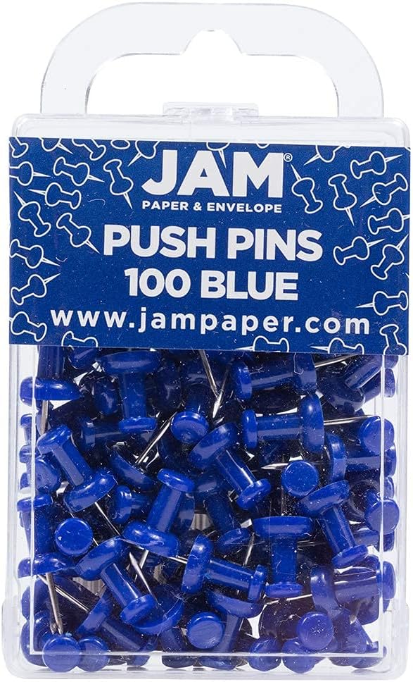 JAM PAPER Colorful Push Pins by JAMPaper