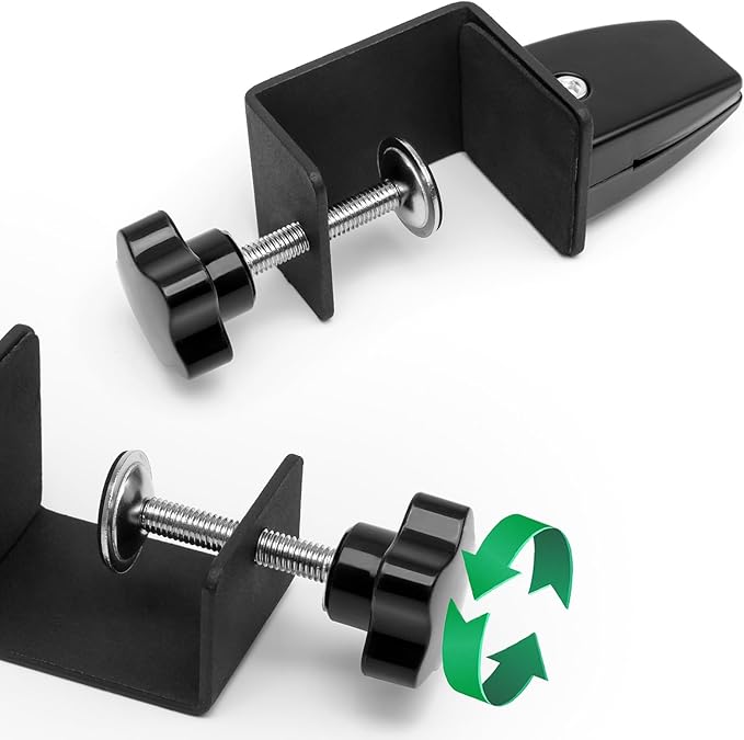 Heavy Duty Sneeze Guard Clamp For 0.1" to 1" Thick Panel, Desk Partition - Image 6