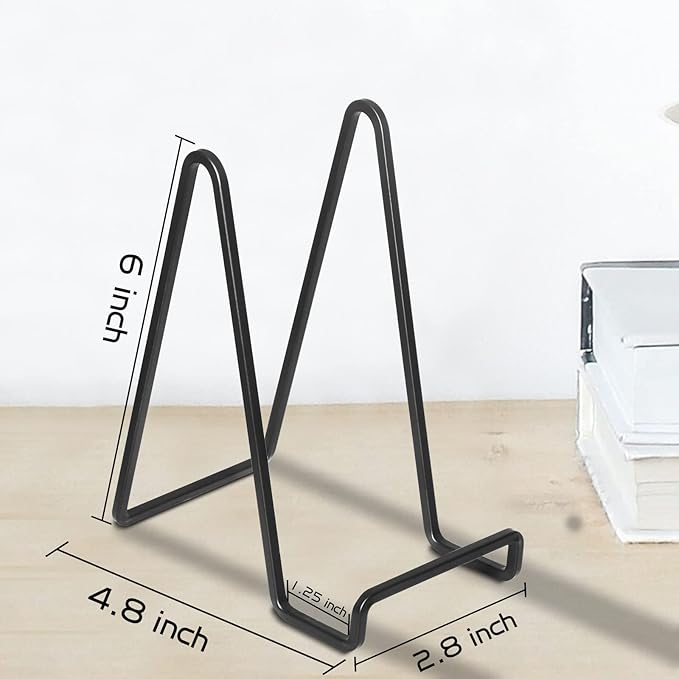 Decolore 4 Pack 6 Inch Black Picture Stands - Image 2