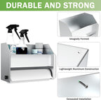 woiron aluminum hand cleaning station organizer bracket (silver), side view