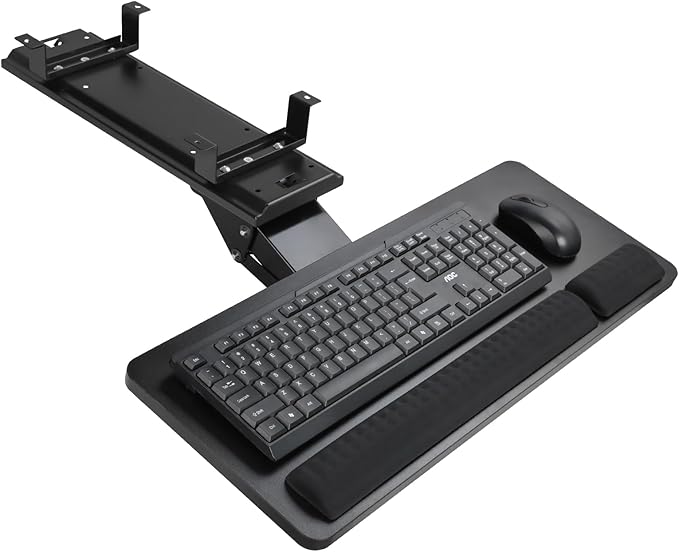 Cartmay Keyboard Tray Under Desk, 25x9.84'' Large Slide Out Swivel Tilt by Cartmay+Home+%26+Office+Product