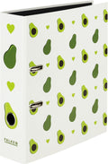 Falken Avocado Design File Folder Made in Germany 8 cm Wide DIN A4 Black Inner Mirror Glossy Laminated Outer Cover Pack of 1