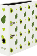 Falken Avocado Design File Folder Made in Germany 8 cm Wide DIN A4 Black Inner Mirror Glossy Laminated Outer Cover Pack of 1