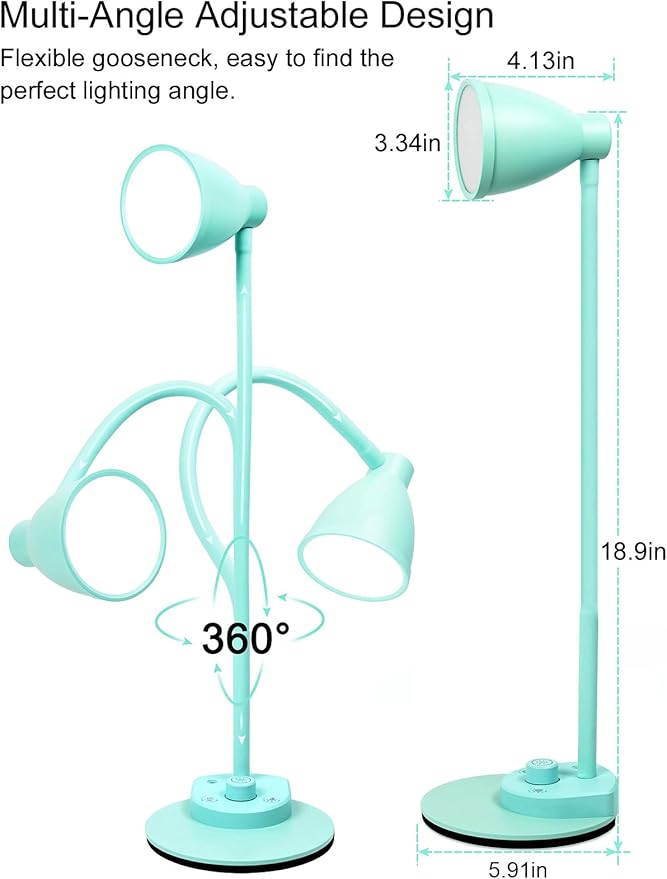 BOHON LED Desk Lamp with USB Charging Port, 3 Color Modes Fully Dimmable - Image 7