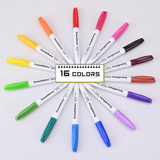Dabo & Shobo 48 Colors Permanent Markers, Fast Drying, Suitable - Image 2