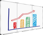 XBoard Magnetic Whiteboard 96 x 48 Inch, Giant Foldable Dry Erase White Board by XBoard