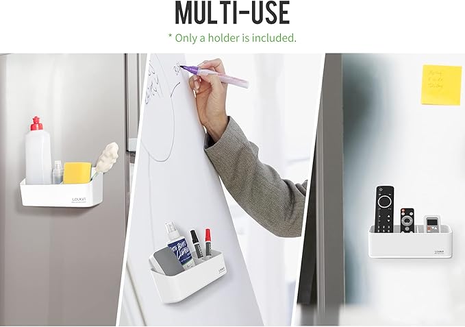loukin Magnetic and Adhesive Marker Holder, Dry Erase Accessory Tray, Magnetic - Image 5