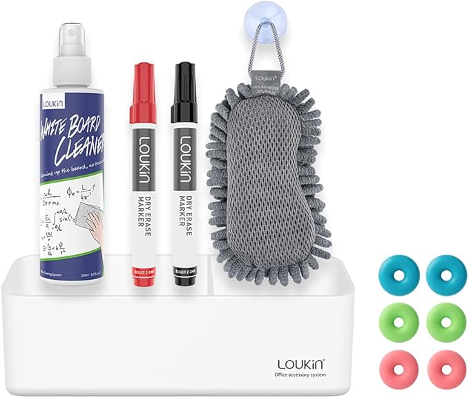 loukin Magnetic Marker Holder Set, Dry Erase Accessory Tray Set, Remote Control by LOUKIN