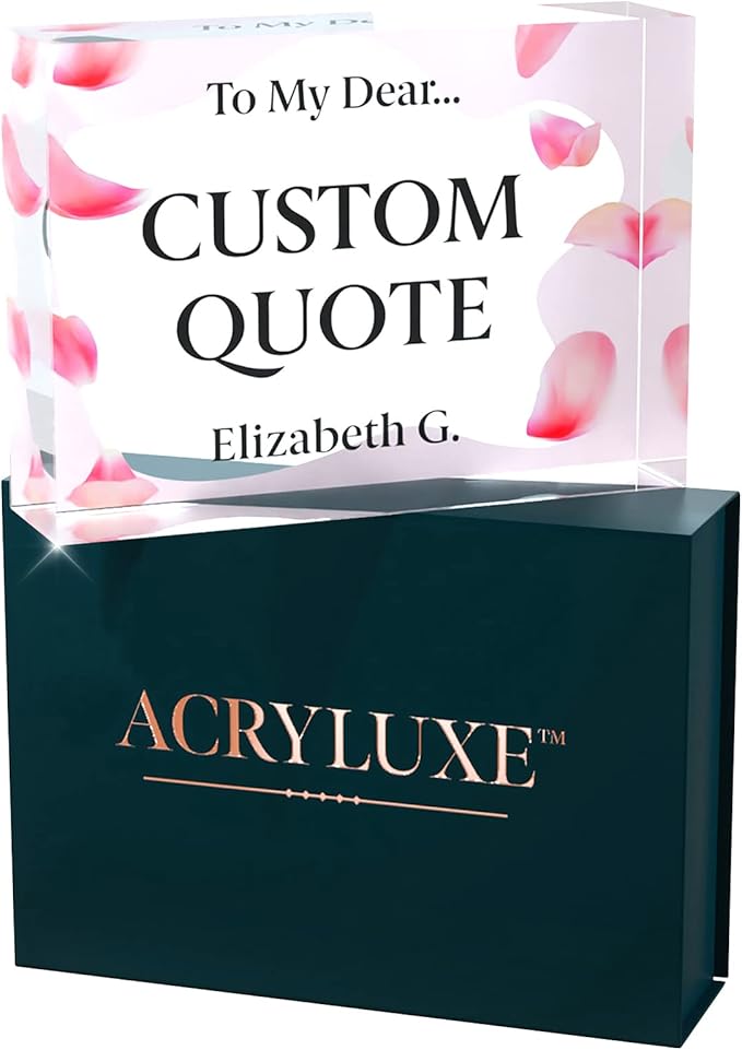 Personalized Gifts, Custom Quote Block Letter Board, Crystal-Clear Acrylic - Image 9